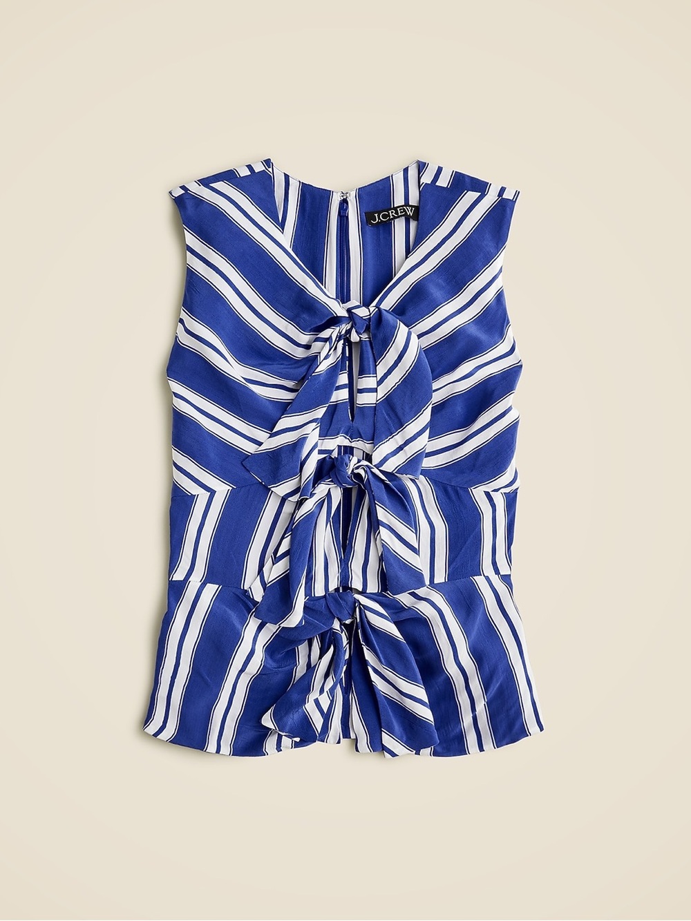 Tie-Front Top in Crepe de Chine